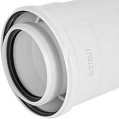 STOUT SCR-1116-001000 STOUT Удлинитель дымохода конденсац. коакс. D110(п-м)/160(п-м), L1000