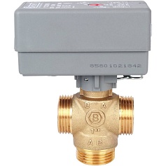 STOUT  Компактный 3-Ходовой зональный клапан, сервопривод 230V, с кабелем 1м., НР 1"