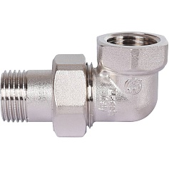 STOUT  Разъемное угловое  соединение "американка" ВН, никелированное 1/2"