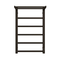 Полотенцесушитель электрический STOUT JAZZ quadro 80*50 Черный матовый с полкой