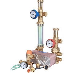 STOUT SDG-0038 Насосная группа с теплообменником 34 пластины, без насоса в теплоизоляции