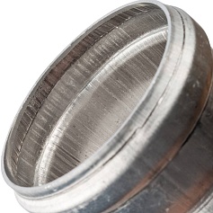 STOUT   Элемент дымохода  для соединеия труб  DN60/100, м/м соед. муфта с уплотнен,хомут с муфтой EPDM в комплекте.(с лого.)