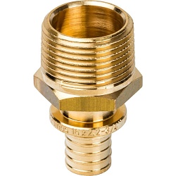 STOUT  Переходник с наружной резьбой 16xR 3/4" для труб из сшитого полиэтилена аксиальный