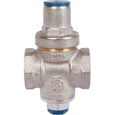 STOUT  Редуктор давления PN16 вн/вн 3/4" с выходом под манометр