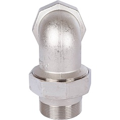 STOUT  Разъемное угловое  соединение "американка" ВН, уплотнение под гайкой o-ring кольцо, никелированное 2"