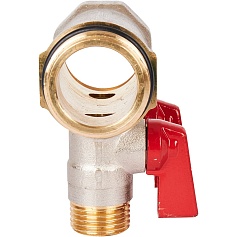 STOUT SMB 6210 011202 STOUT Коллектор с шаровыми кранами 1", 2 отвода 1/2" (красные ручки)