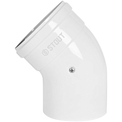 STOUT SCR-8610-000045 STOUT Отвод 45° конденсац. коакс. D60(п-м)/100(п-м)