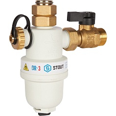 STOUT SFW SFW-0072-000020 STOUT Фильтр -шламоотделитель с магнитом для настенных котлов, G 3/4M-G 3/4RN-G 3/4M,