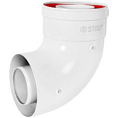 STOUT SCR-6010-000090 STOUT Отвод 90° традиц. коакс. D60(п-м)/100(п-м)