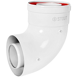 STOUT SCR-6010-000090 STOUT Отвод 90° традиц. коакс. D60(п-м)/100(п-м)