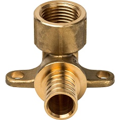 STOUT  Угольник настенный с креплением 20xRp 1/2" для труб из сшитого полиэтилена аксиальный