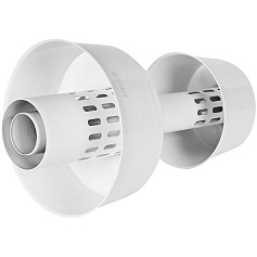 STOUT SCR-6010-800003 STOUT Оголовок вертикальный с ветрозащитой традиц. коакс. D60(п)/100(п) БЕЛЫЙ широкий