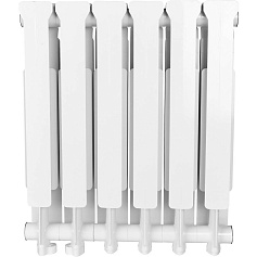 STOUT  Bravo 500 6 секции радиатор алюминиевый нижнее правое подключение (белый RAL 9010)