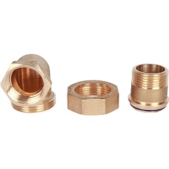 STOUT  Разъемное угловое  соединение "американка" ВН, уплотнение под гайкой o-ring кольцо 1"