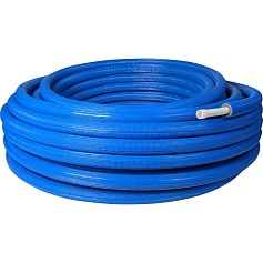 SPI-0002-102020 STOUT Труба металлопластиковая в теплоизоляции 20х2,0 (бухта 100 м) (синяя)