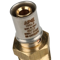 STOUT   Переходник с наружной резьбой 3/4"x16 для металлопластиковых труб прессовой