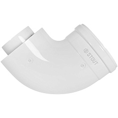 STOUT SCR-8125-250001 STOUT Адаптер подключения 90° традиц. коакс. D80(п-м)/125(п-м) (хомут, накладки декоративные)