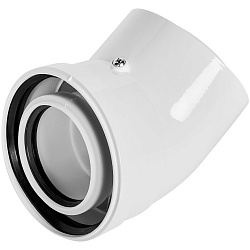 STOUT SCR-8012-000045 STOUT Отвод 45° конденсац. коакс. D80(п-м)/125(п-м)