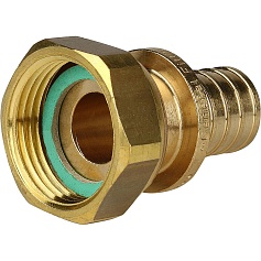 STOUT  Переходник с накидной гайкой 20xG 3/4" для труб из сшитого полиэтилена аксиальный