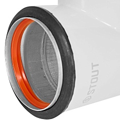 STOUT SCR-0080-250002 STOUT Адаптер моноблочный универсальный Т-образный для перех. на двухтрубную систему традиц. с D60(м)/100(п) на D80(м)/80(м) сварной