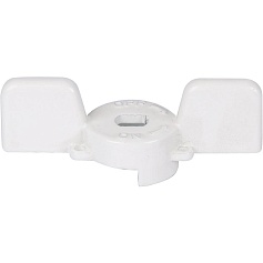 STOUT  Ручка-бабочка для шарового крана STOUT 1"- 1 1/4" (Белая)