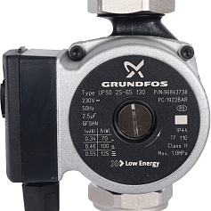 STOUT  Насосно-смесительный узел с термостатическим клапаном 20-43°C жидкокристаллическим термометром, с насосом UPSO 25-65, 130 mm