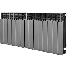 Радиатор биметаллический нижнее правое подключение STOUT TITAN VENTIL 500 14 секций (графит RAL 7024)