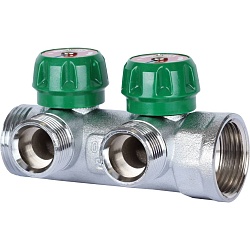 STOUT  SMB-6850-013402 STOUT Коллектор регулирующий 1", 2 отвода 3/4" ЕК