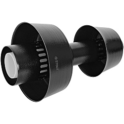 STOUT SCR-8012-800012 STOUT Оголовок вертикальный с ветрозащитой конденсац. коакс. D80(п)/125(п) ЧЕРНЫЙ широкий