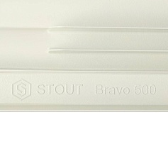 STOUT  Bravo 500 8 секций радиатор алюминиевый боковое подключение RAL9010