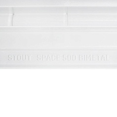 STOUT  Space 500 10 секций радиатор биметаллический боковое подключение RAL9016