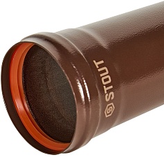 STOUT SCR-0080-700500 STOUT Удлинитель дымохода традиц. D80(п-м), L500, КОРИЧНЕВЫЙ