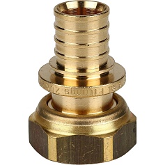 STOUT  Переходник с накидной гайкой (евроконус) 20xG 3/4" для труб из сшитого полиэтилена аксиальный