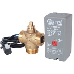 STOUT  Компактный 3-Ходовой зональный клапан, сервопривод 230V, с кабелем 1м., НР 1"