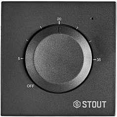 Термостат теплого пола STOUT STE-2001 16А черный