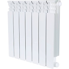 STOUT  Space 500 7 секций радиатор биметаллический нижнее правое подключение RAL9016