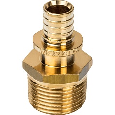 STOUT  Переходник с наружной резьбой 16xR 3/4" для труб из сшитого полиэтилена аксиальный