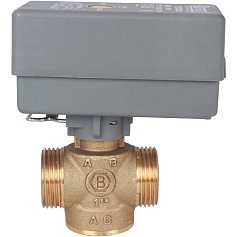 STOUT  Компактный 2-Ходовой зональный клапан, сервопривод 230V, с кабелем 1м., НР 1"