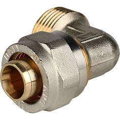 STOUT   Угольник-переходник с наружной резьбой 3/4"х20 для металлопластиковых труб винтовой