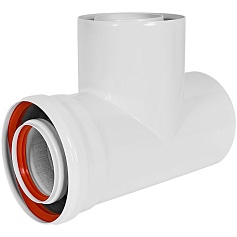 STOUT SCR-8125-000002 STOUT Конденсатоотводчик Т-образный традиц. коакс. D80(п-м)/125(п-м) с заглушкой и патрубком