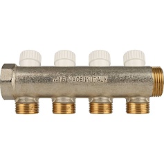 STOUT  Коллектор распределительный 1", 4 отвода 3/4"ЕК 