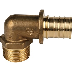 STOUT  Угольник-переходник с наружной резьбой 32xR 1" для труб из сшитого полиэтилена аксиальный