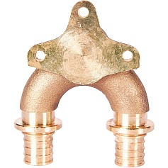 Проточный настенный угольник STOUT 20x1/2" бронзовый для труб из сшитого полиэтилена