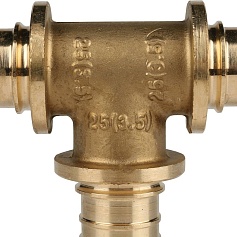 STOUT  Тройник равнопроходный 25x25x25 для труб из сшитого полиэтилена аксиальный