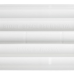 STOUT  Space 350 10 секций радиатор биметаллический боковое подключение RAL9016
