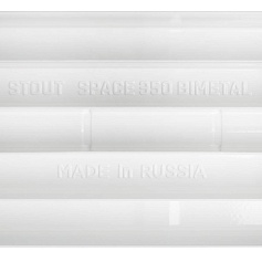 STOUT  Space 350 8 секций радиатор биметаллический боковое подключение RAL9016