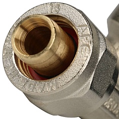 STOUT   Угольник-переходник с внутренней резьбой 1/2"х16 для металлопластиковых труб винтовой