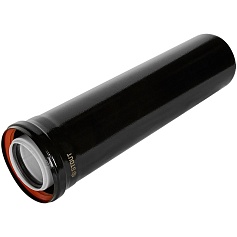 STOUT SCR-8012-600500 STOUT Удлинитель дымохода конденсац. коакс. D80(п-м)/125(п-м), L500, ЧЕРНЫЙ