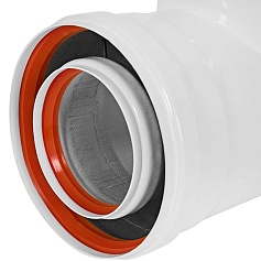 STOUT SCR-8125-000003 STOUT Ревизионный элемент Т-образный традиц. коакс. D80(п-м)/125(п-м) с заглушкой