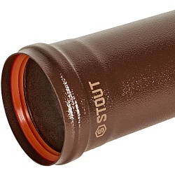 STOUT SCR-0080-701000 STOUT Удлинитель дымохода традиц. D80(п-м), L1000, КОРИЧНЕВЫЙ